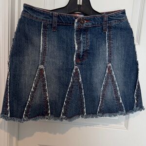 Apollo Jeans Blue Frayed Mini Skirt